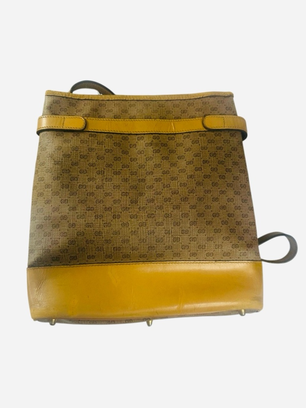 Gucci Yellow and Tan Monogram Shoulder Bag - Picture 3 of 12